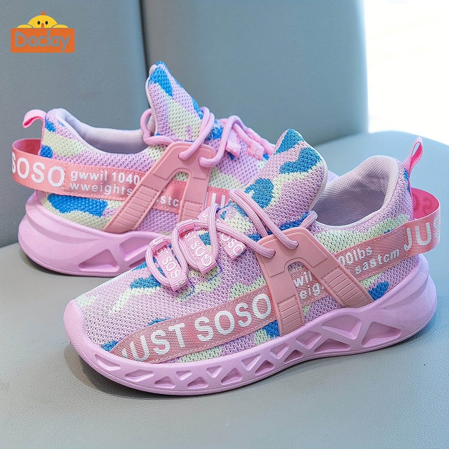 Daclay kids running shoes sports breathable girls and boys tennis shoes kids shoes casual sports shoes
