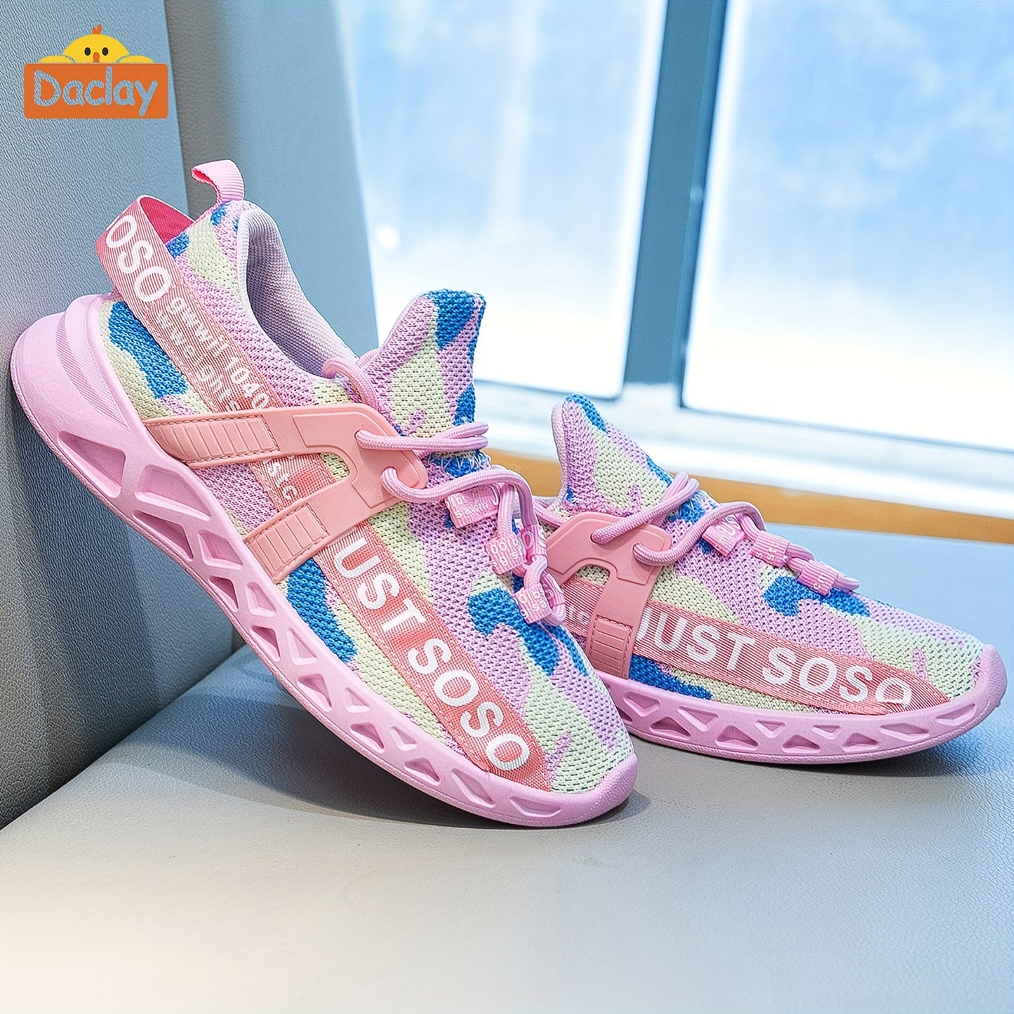 Daclay kids running shoes sports breathable girls and boys tennis shoes kids shoes casual sports shoes