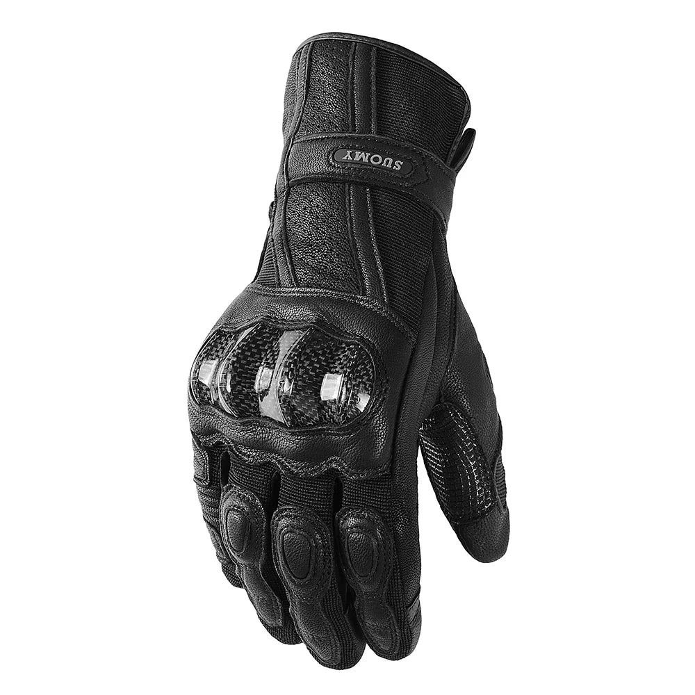 SUOMY Motorcycle Gloves Leather Full Finger Racing Gloves Man Women Outdoor Sports Protection Riding Gloves Touch Screen