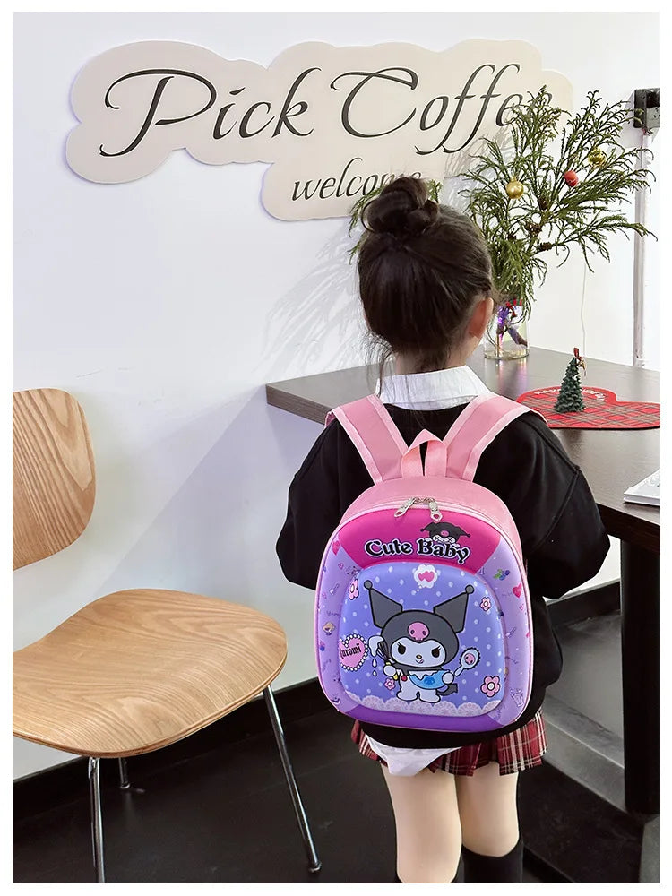 New children backpack kindergarten boys and girls cartoon animation hard shell small schoolbag small class backpack