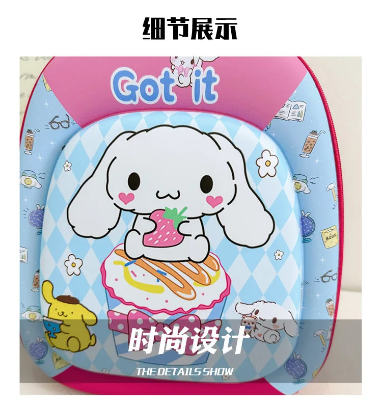 New children backpack kindergarten boys and girls cartoon animation hard shell small schoolbag small class backpack