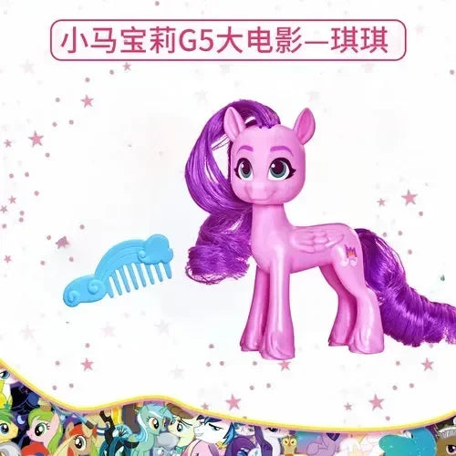Hasbro My Little Pony G5 The Movie Pipp Izzy Sunny Dolls Long Haired with Comb Pony Model Girls Play House Toys Birthday Gifts