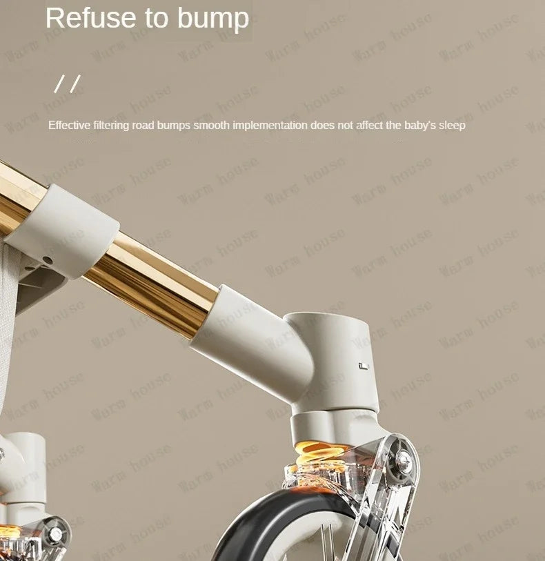Lightweight High-view Baby Stroller Seat Can Be Rotated,Backrest Can Be Adjusted,Push Rod Can Be Adjusted Portable Baby Stroller