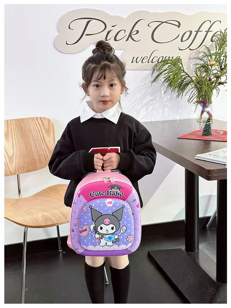 New children backpack kindergarten boys and girls cartoon animation hard shell small schoolbag small class backpack