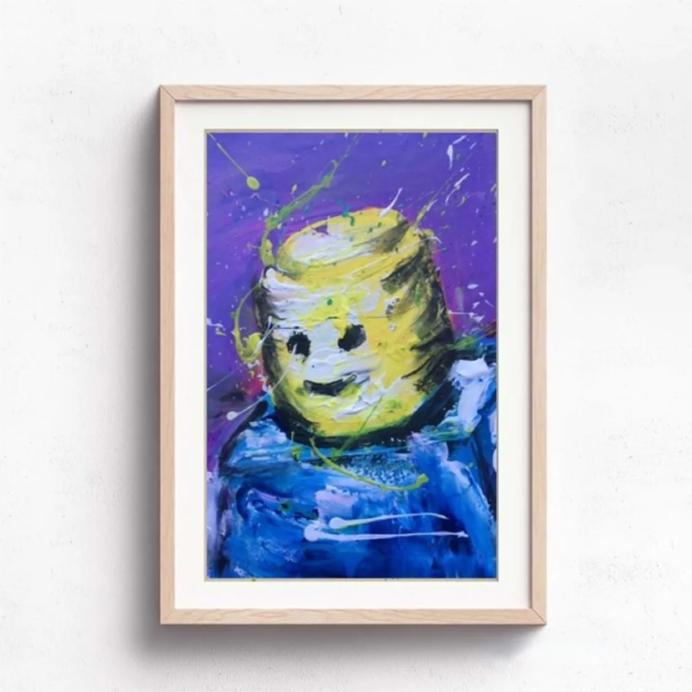 Abstract Funny Mona Lisa Legos Poster And Prints Cartoon Famous Painting Canvas Wall Art For Living Kids Room Home Decoration