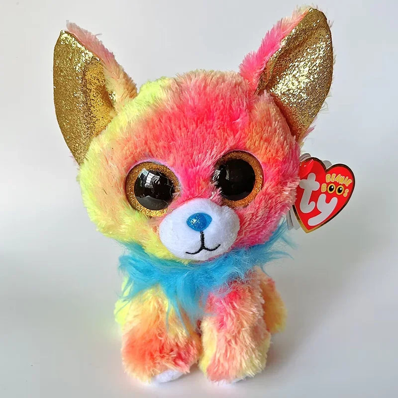 Ty Beanie Big Eyes Plush Animal Toy Unicorn Dolls Penguin Dog Owl Giraffe Ladybug Kangaroo Koala Cat Kids Christmas Gift 15cm