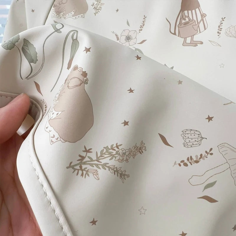 Cute Baby Bibs Toddler Baberos Bavoir Waterproof Long Sleeve Apron Cartoon Animals Children Feeding Smock Bib Baby Stuff 0-5Y