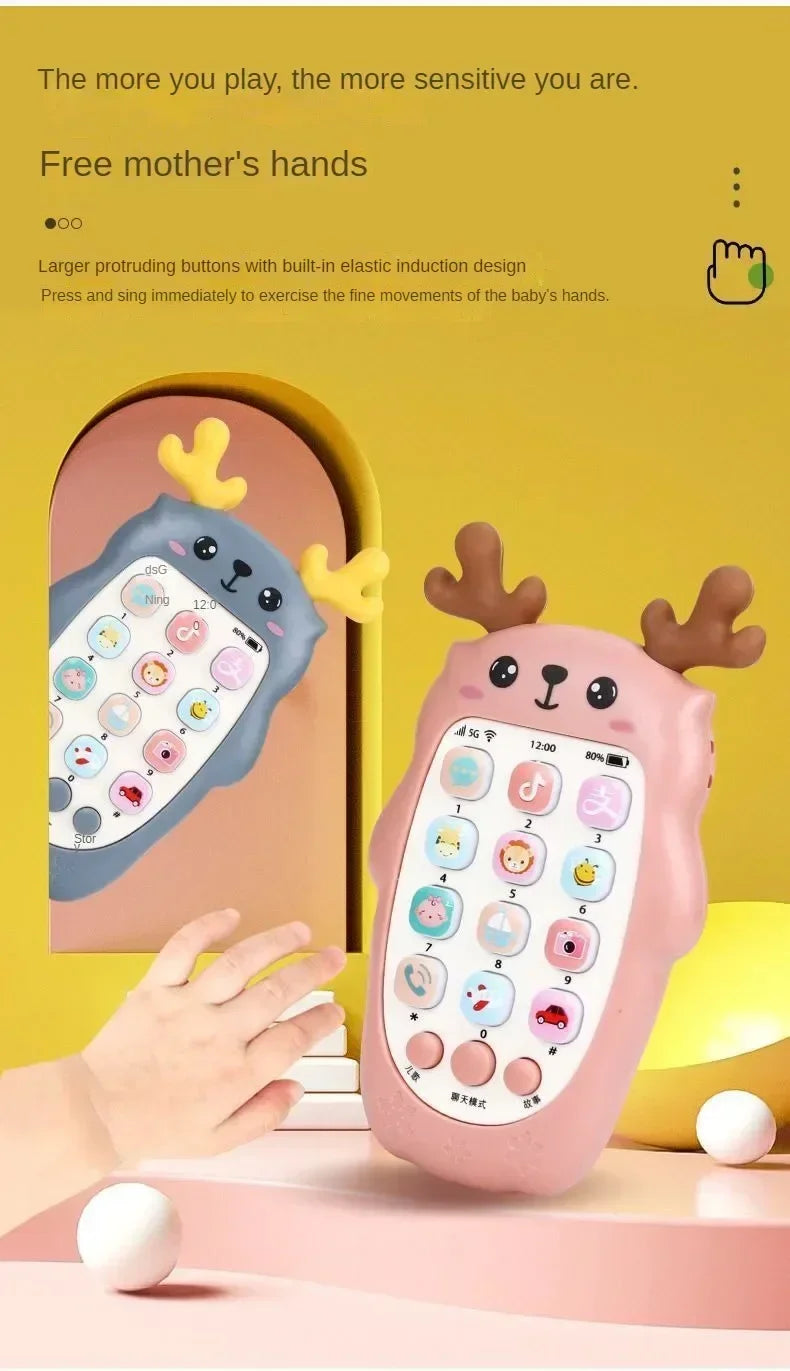Baby Phone Toys Bilingual Telephone Teether Music Voice Toy Early Educational Learning Machine Electronic Children Gift Baby Toy