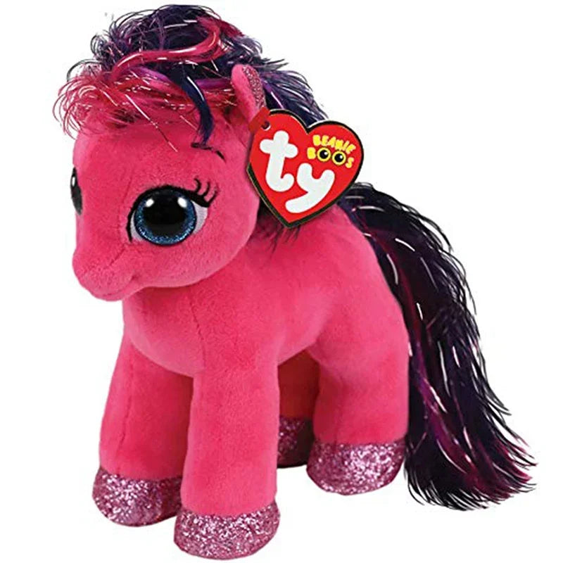 Ty Beanie Big Eyes Plush Animal Toy Unicorn Dolls Penguin Dog Owl Giraffe Ladybug Kangaroo Koala Cat Kids Christmas Gift 15cm