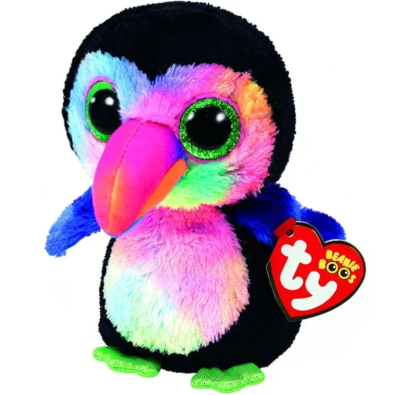 Ty Beanie Big Eyes Plush Animal Toy Unicorn Dolls Penguin Dog Owl Giraffe Ladybug Kangaroo Koala Cat Kids Christmas Gift 15cm