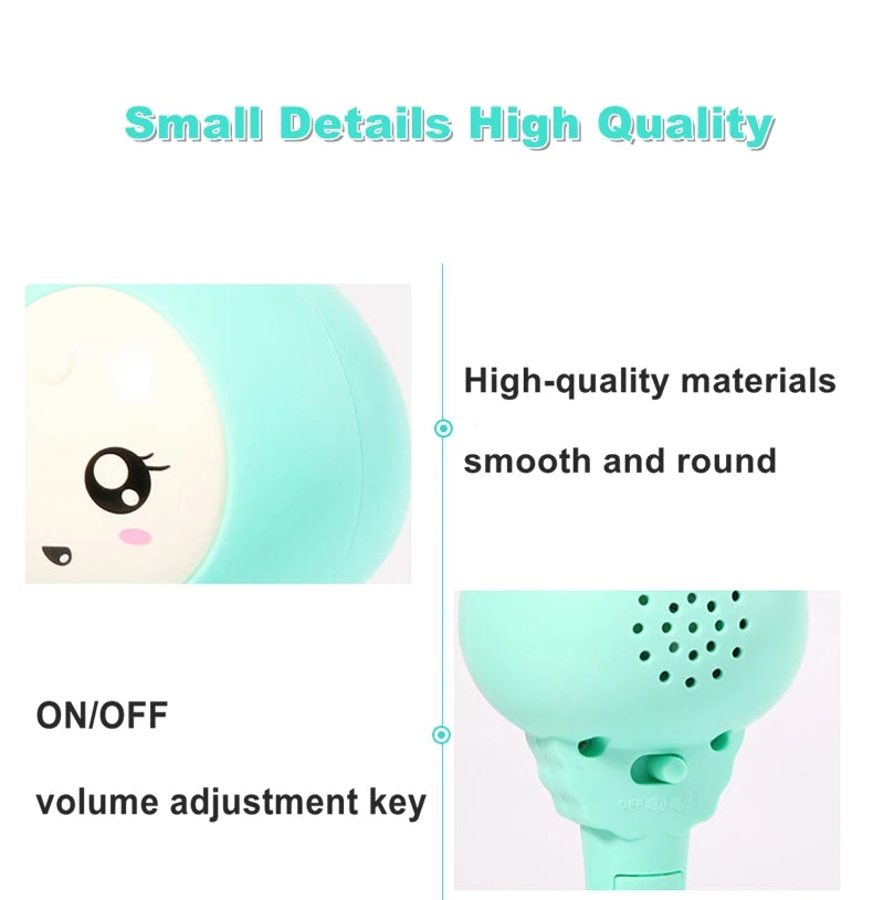 Music and Shine Rattle Toys Rabbit Intelligent Baby Rattles Smart Bunny Smarty Media Smart Shake Newborn Early Educational Toy