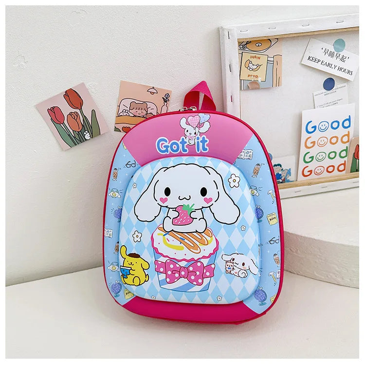New children backpack kindergarten boys and girls cartoon animation hard shell small schoolbag small class backpack