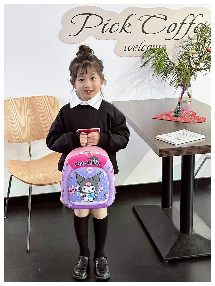 New children backpack kindergarten boys and girls cartoon animation hard shell small schoolbag small class backpack