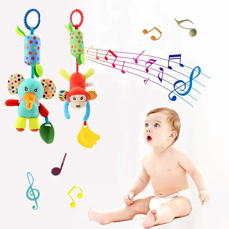 Hanging Rattles Soft Toys suitable for Car Seat, Stroller, Crib
