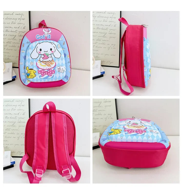 New children backpack kindergarten boys and girls cartoon animation hard shell small schoolbag small class backpack