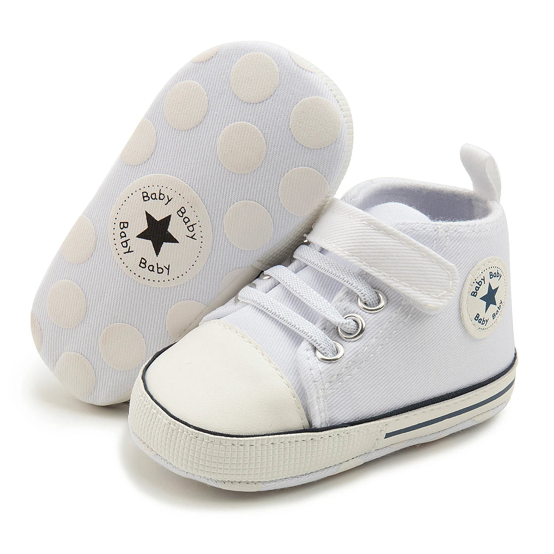 High Tops Baby Soccer First Walkers Classic Canvas Casual Sneakers Cotton Soft Anti-slip Sole Fashion Versatile Sports Style