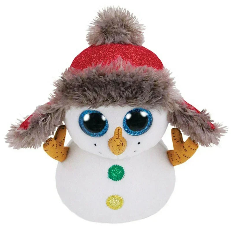 Ty Beanie Big Eyes Plush Animal Toy Unicorn Dolls Penguin Dog Owl Giraffe Ladybug Kangaroo Koala Cat Kids Christmas Gift 15cm