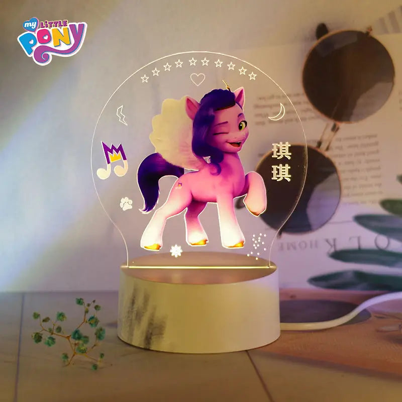 Hasbro My Little Pony Cartoon Pinkie Pie Twilight Sparkle Rainbow Dash Cartoon Anime Night Light Cute Children's Table Lamp Gift