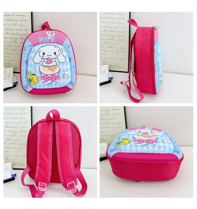 New children backpack kindergarten boys and girls cartoon animation hard shell small schoolbag small class backpack