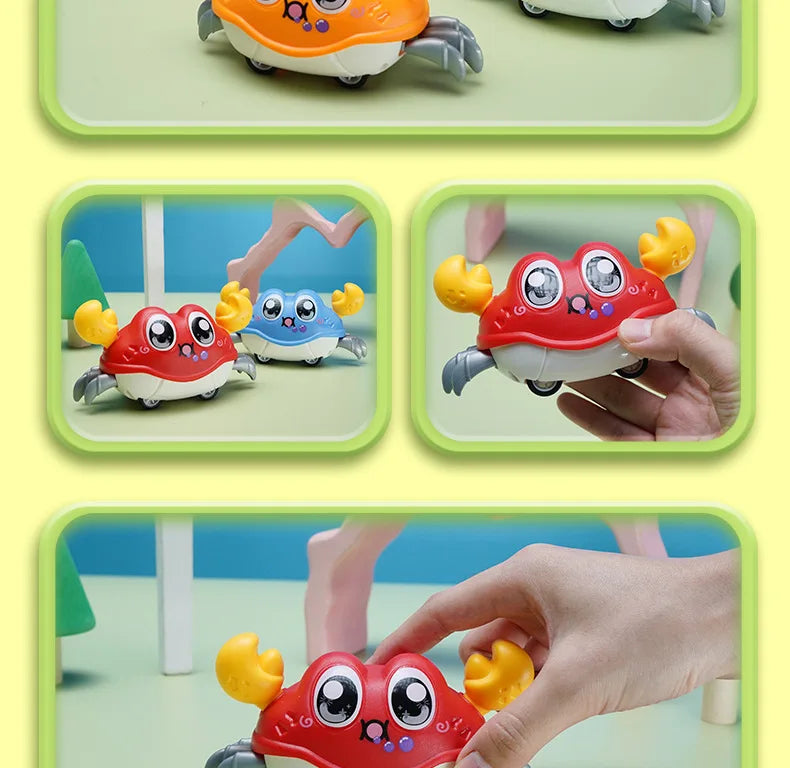 Crawling Crab Tummy Time Walking Dancing Toy Baby Sensory Toys Infant Learning Crawl Gifts Double Force Walking Crawling Toys