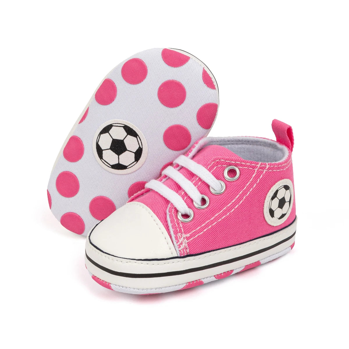 High Tops Baby Soccer First Walkers Classic Canvas Casual Sneakers Cotton Soft Anti-slip Sole Fashion Versatile Sports Style