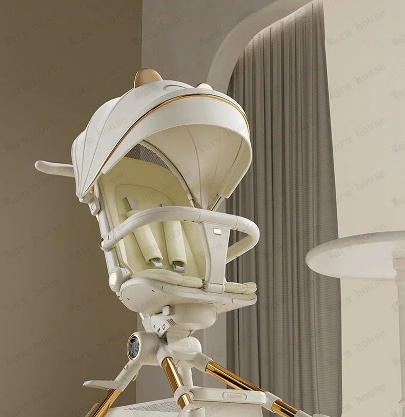 Lightweight High-view Baby Stroller Seat Can Be Rotated,Backrest Can Be Adjusted,Push Rod Can Be Adjusted Portable Baby Stroller