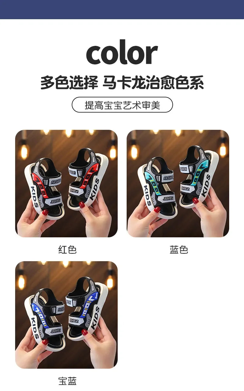 sandalias Boy Fashion Child Sandals Summer Children's Sneakers Anti Slip Soft Sole Casual Beach Shoes Kid Shoes zapatos niña