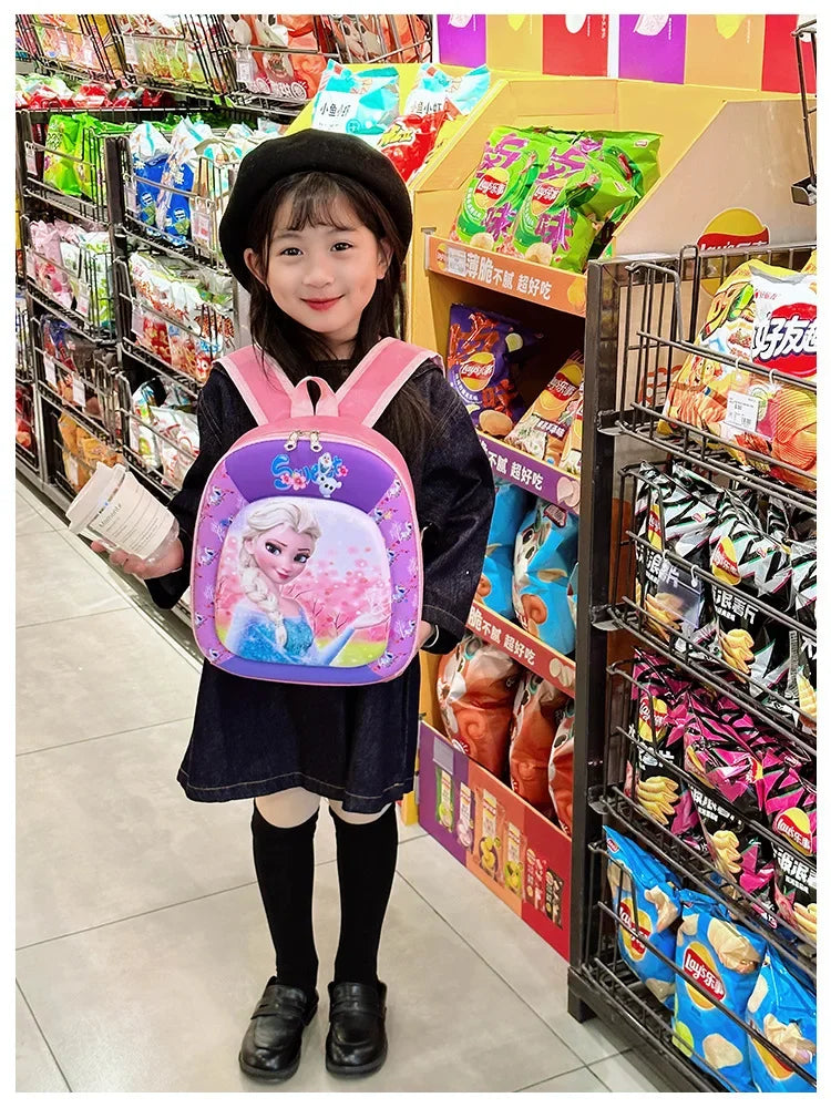 New children backpack kindergarten boys and girls cartoon animation hard shell small schoolbag small class backpack