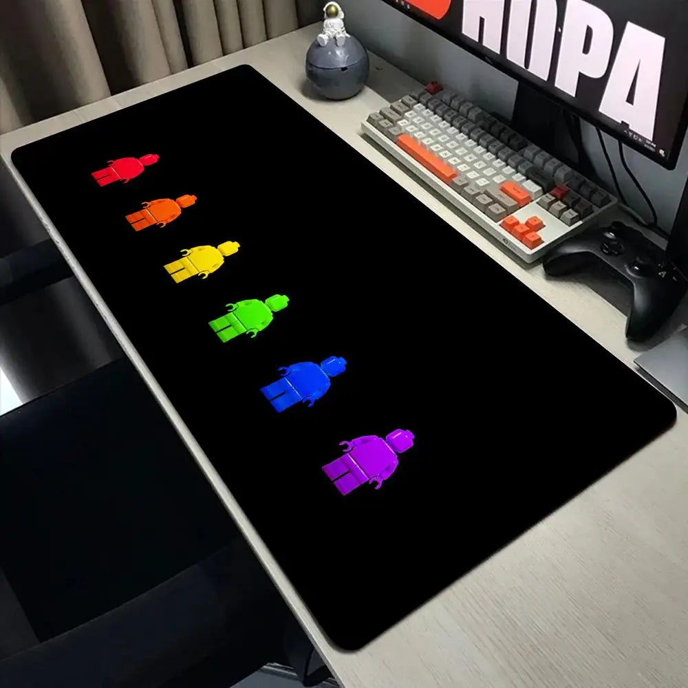 Large Mouse Pad Design-Legos Desk Mouse Pad Cute HD Desk Pad Extended Gaming Keyboard Mats Large XXL Gamer Mousepad 90x40