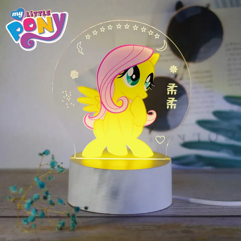 Hasbro My Little Pony Cartoon Pinkie Pie Twilight Sparkle Rainbow Dash Cartoon Anime Night Light Cute Children's Table Lamp Gift
