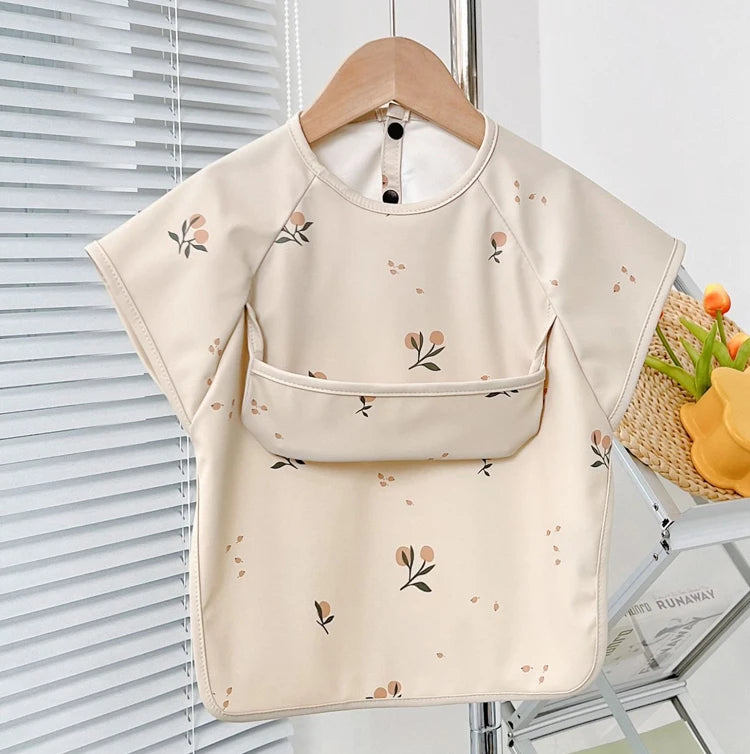 Cute Baby Bibs Toddler Baberos Bavoir Waterproof Long Sleeve Apron Cartoon Animals Children Feeding Smock Bib Baby Stuff 0-5Y