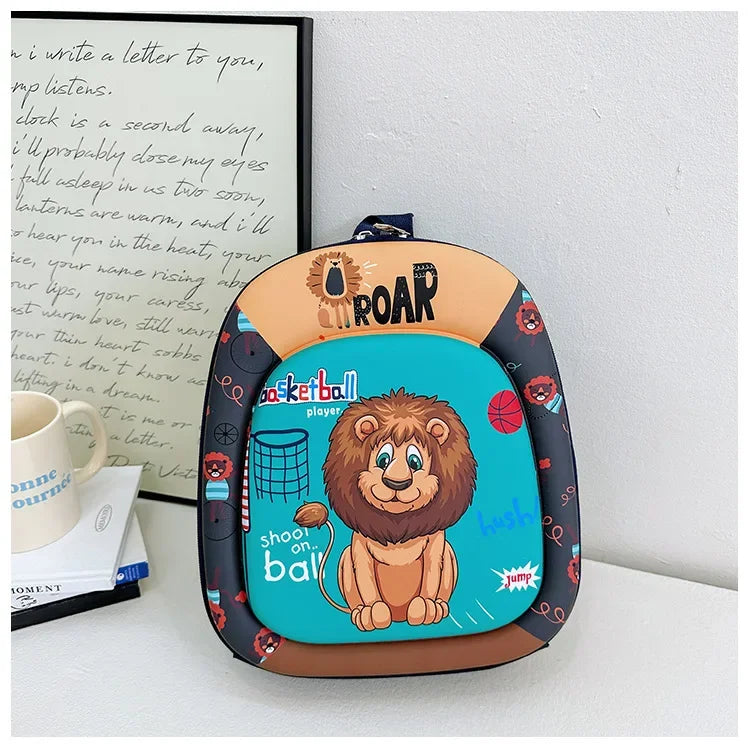 New children backpack kindergarten boys and girls cartoon animation hard shell small schoolbag small class backpack