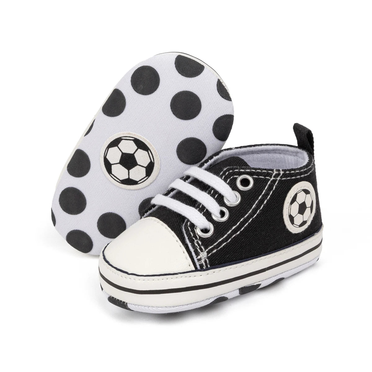High Tops Baby Soccer First Walkers Classic Canvas Casual Sneakers Cotton Soft Anti-slip Sole Fashion Versatile Sports Style