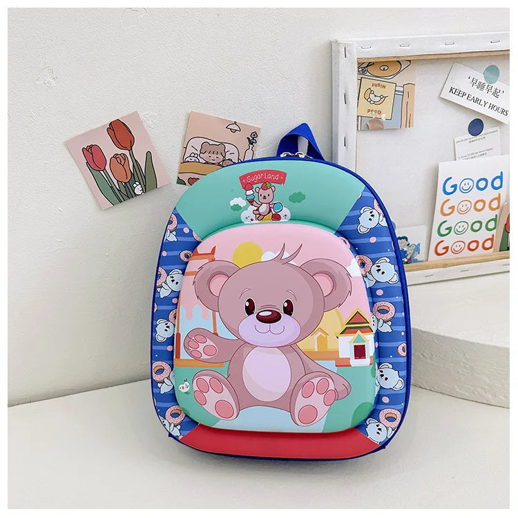 New children backpack kindergarten boys and girls cartoon animation hard shell small schoolbag small class backpack