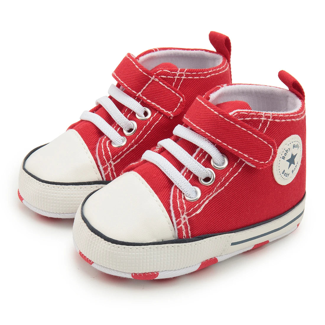High Tops Baby Soccer First Walkers Classic Canvas Casual Sneakers Cotton Soft Anti-slip Sole Fashion Versatile Sports Style