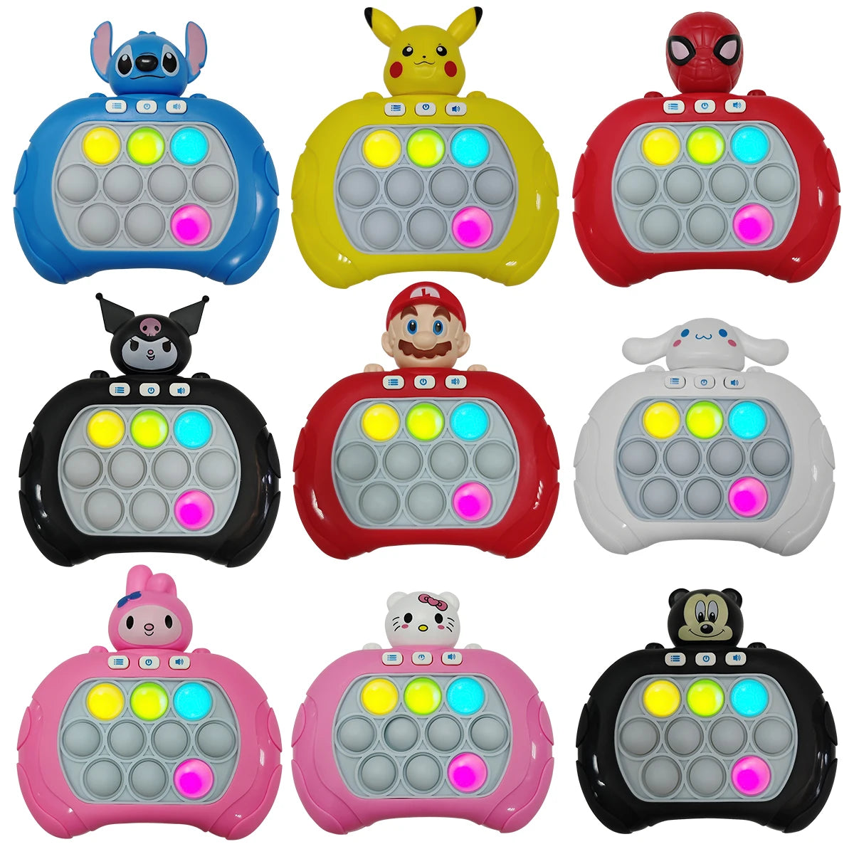 New Cheap Pikachu Quick Push Game Pop Up Fidget Bubble Electronic Pop it Pro Game Light AntiStress Toys For Adult Kids Gift 2025