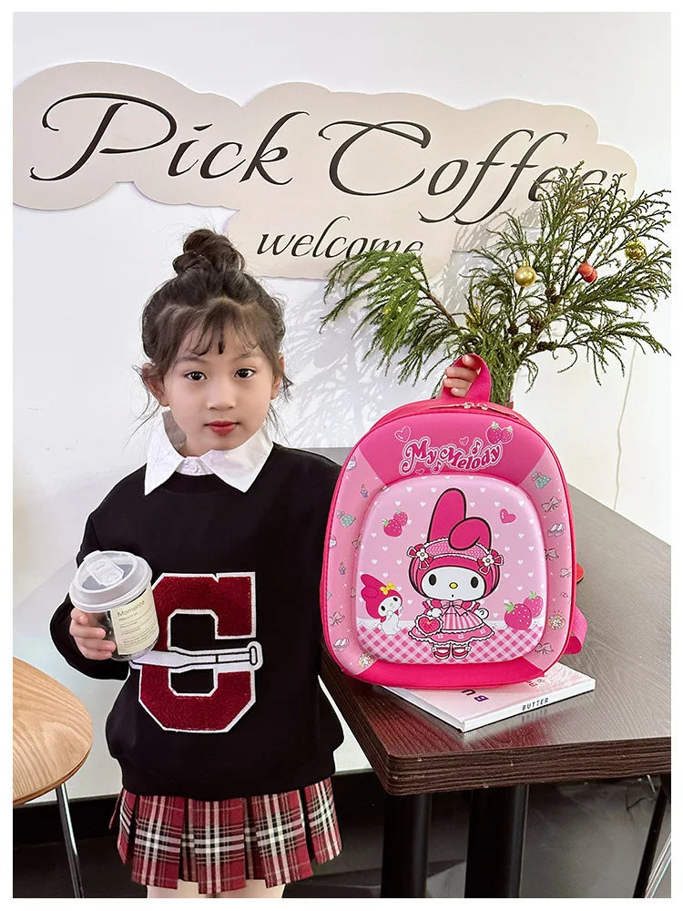 New children backpack kindergarten boys and girls cartoon animation hard shell small schoolbag small class backpack