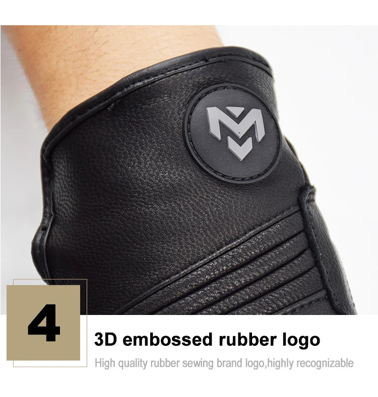 Men Retro Genuine Leather Motorcycle Gloves Summer Breathable Motorbike Motocross Gloves Moto Equipment Accessories Guantes