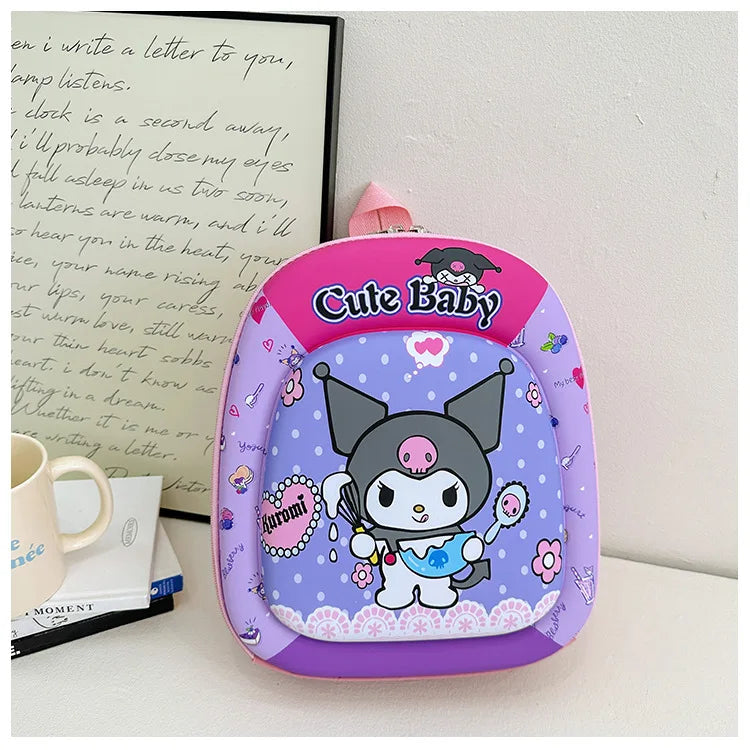 New children backpack kindergarten boys and girls cartoon animation hard shell small schoolbag small class backpack
