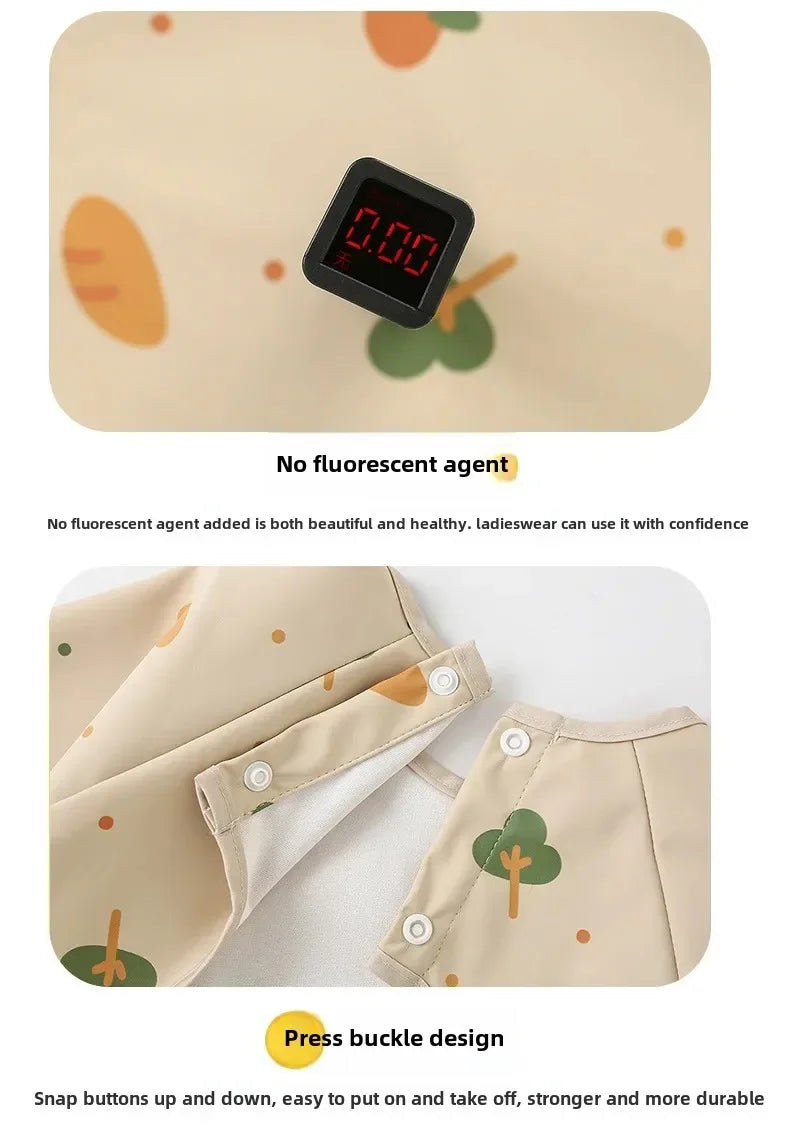 Baby Kids Toddler Long Sleeve Scarf Waterproof Art Smock Feeding Bib Apron Pocket Infant Boys Girls Burp Cloth Bandana Bibs