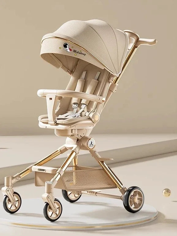 Lightweight High-view Baby Stroller Seat Can Be Rotated,Backrest Can Be Adjusted,Push Rod Can Be Adjusted Portable Baby Stroller