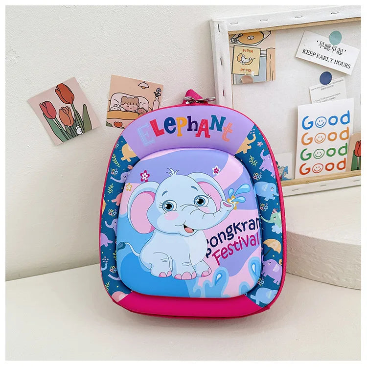 New children backpack kindergarten boys and girls cartoon animation hard shell small schoolbag small class backpack