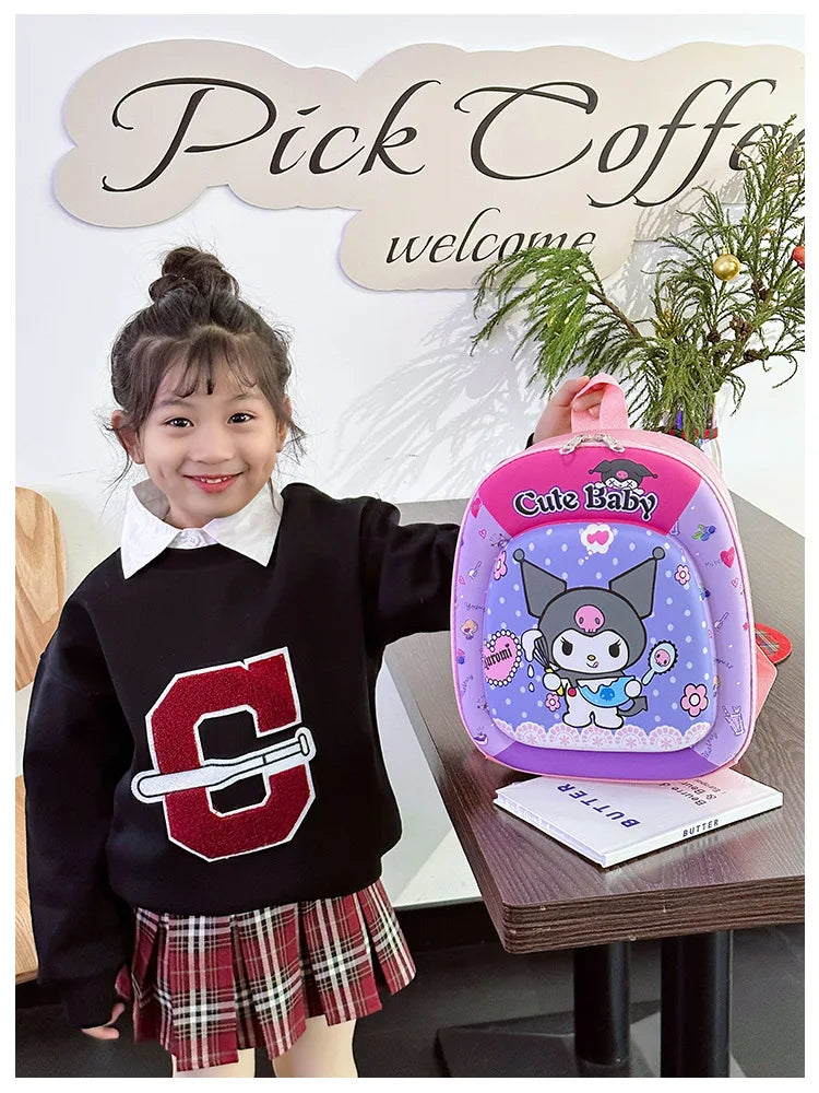 New children backpack kindergarten boys and girls cartoon animation hard shell small schoolbag small class backpack