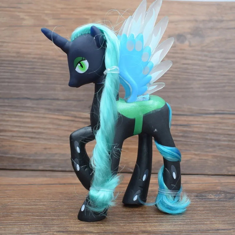 Rainbow Horse Model Doll Toy Rainbow Sprint Unicorn 14CM Unicorn Mini Horse Ornaments Cartoon Animal Princess For Girl Gift