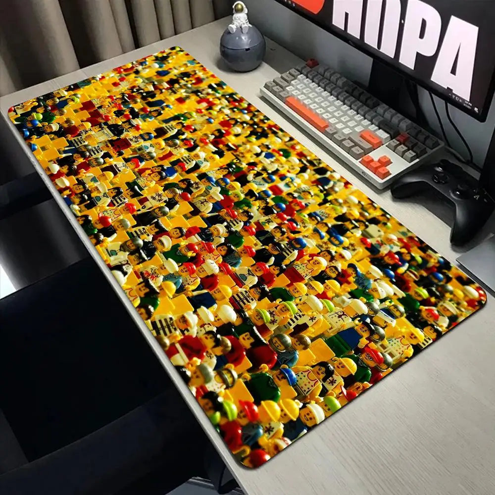 Large Mouse Pad Design-Legos Desk Mouse Pad Cute HD Desk Pad Extended Gaming Keyboard Mats Large XXL Gamer Mousepad 90x40