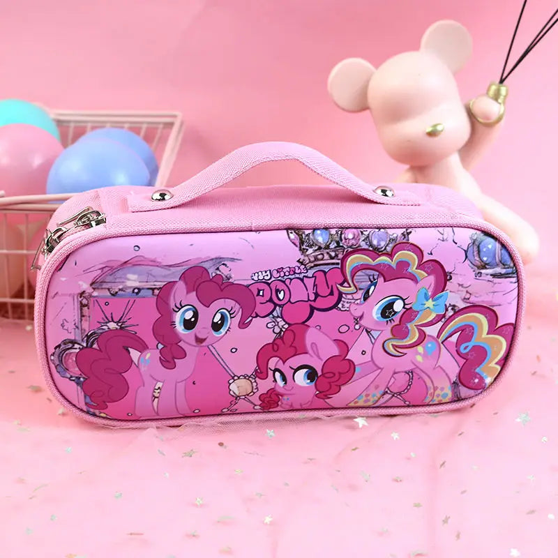 My Little Pony Twilight Sparkle Pinkie Pie Rainbow Dash Cartoon Cute Large Capacity Portable Stationery Box Password Pencil Box