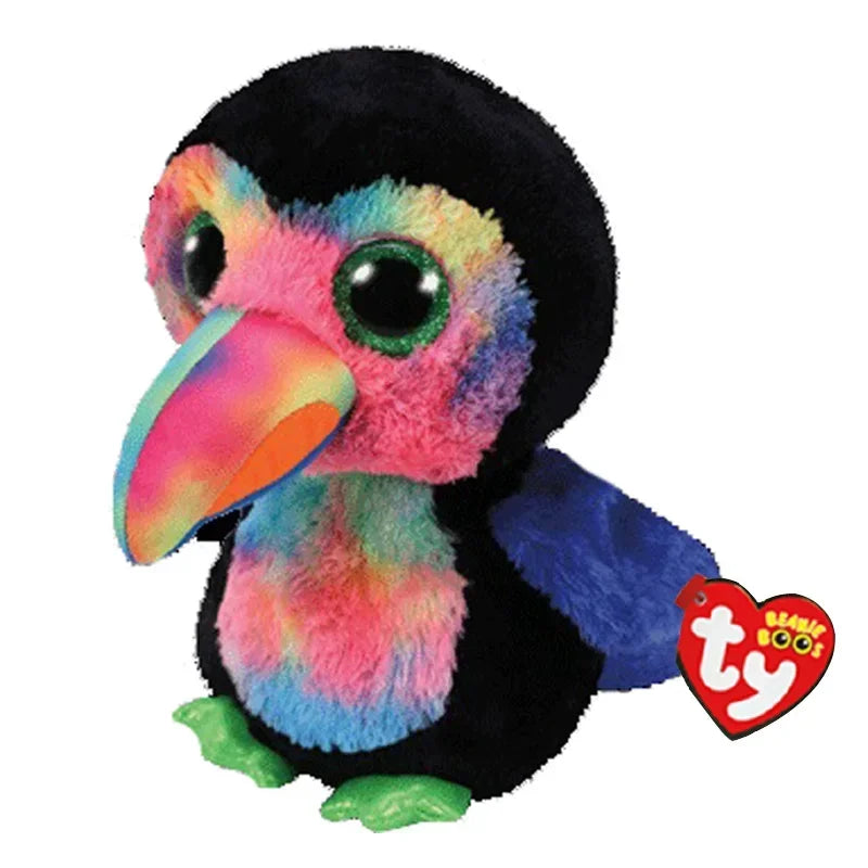 Ty Beanie Big Eyes Plush Animal Toy Unicorn Dolls Penguin Dog Owl Giraffe Ladybug Kangaroo Koala Cat Kids Christmas Gift 15cm