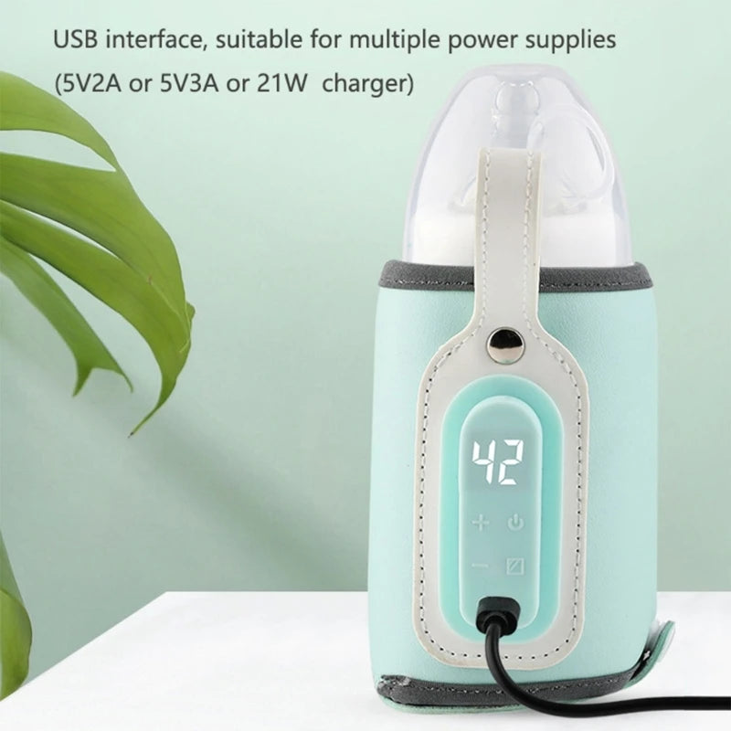 USB Charging Bottle Warmer Bag Insulation Cover Heating Bottle for Warm Water Baby Portable Infant Travel Feeding Accessories