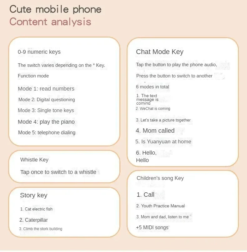 Baby Phone Toys Bilingual Telephone Teether Music Voice Toy Early Educational Learning Machine Electronic Children Gift Baby Toy