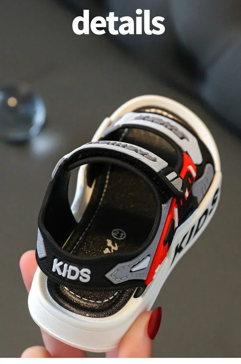 New Summer Children Sandal Boy Cute Cartoon Shoe Non Slip Kid Student Outdoor Beach Sandal for Non-slip Infant Baby Sports Shoes